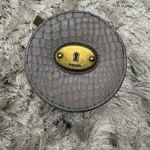 Fossil Gray Embossed watch containers